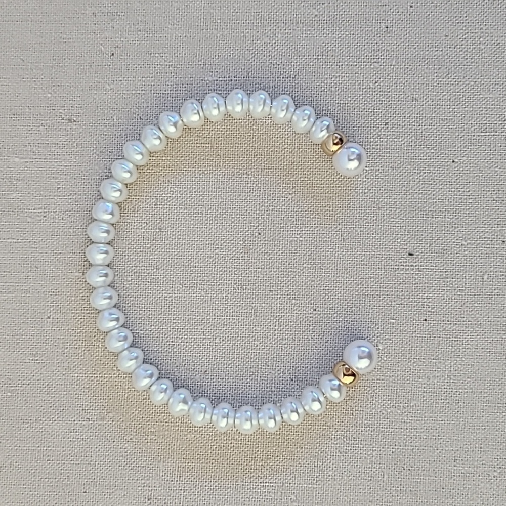 Park Lane Pearl Cuff Bracelet with Gold Accent